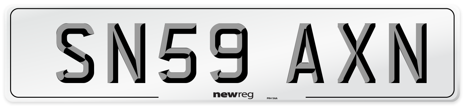 SN59 AXN Number Plate from New Reg